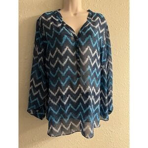 New 2X Anna Multi Sheer Top #182*8
